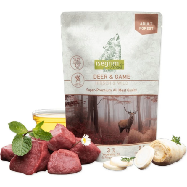 isegrim dog adult roots, deer and game 410 g-